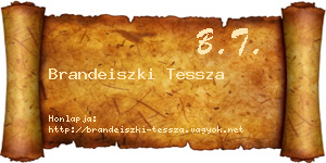 Brandeiszki Tessza névjegykártya